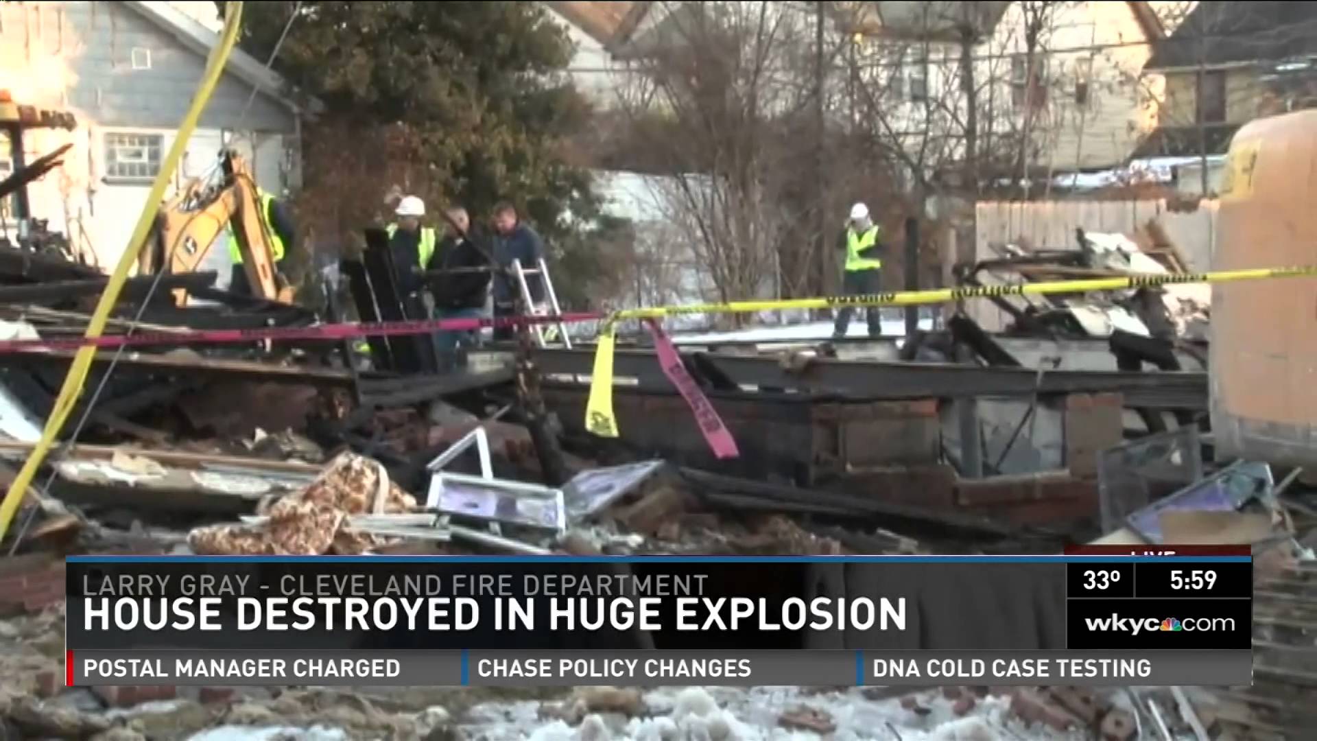 Cleveland: Explosion Levels Eastside Home