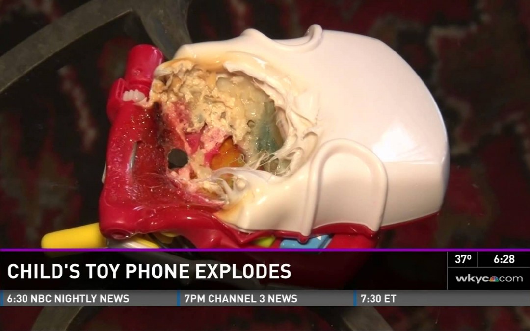 Mother says her children’s toy phone exploded