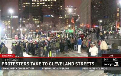 Protesters shut down Public Square, the Shoreway